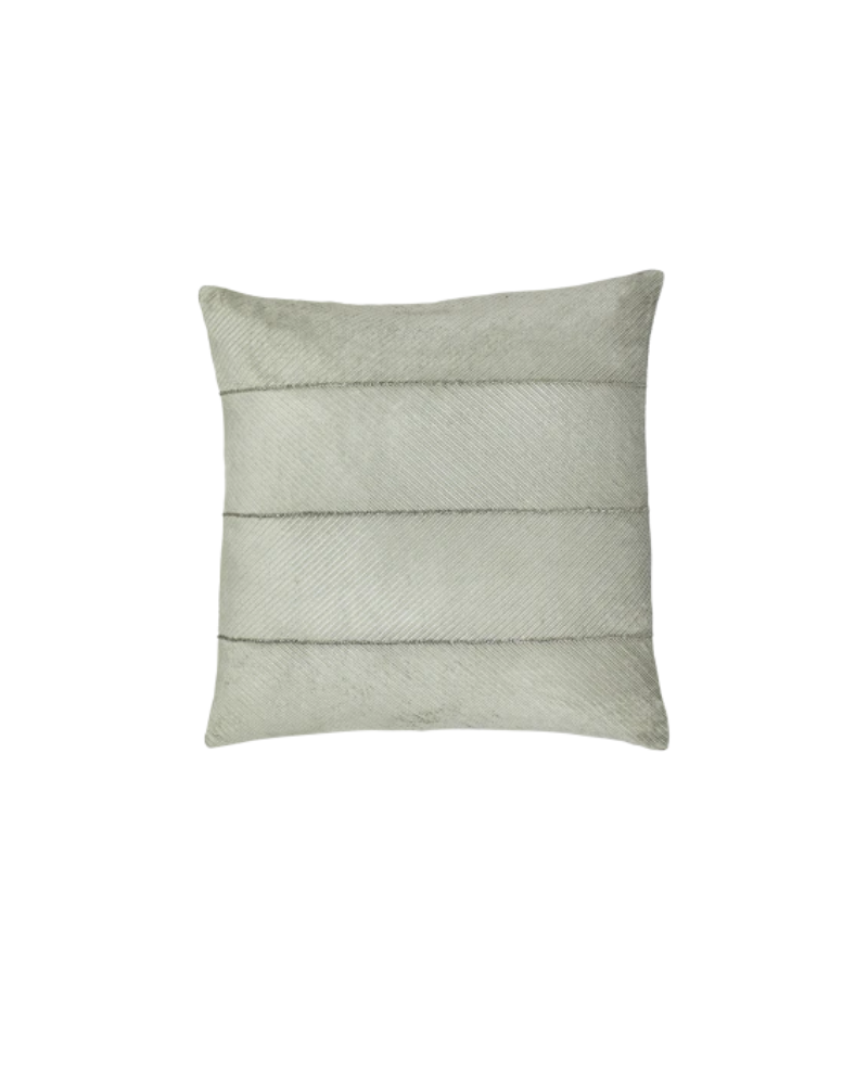 Callisto - Green Stripe Beaded Pillow