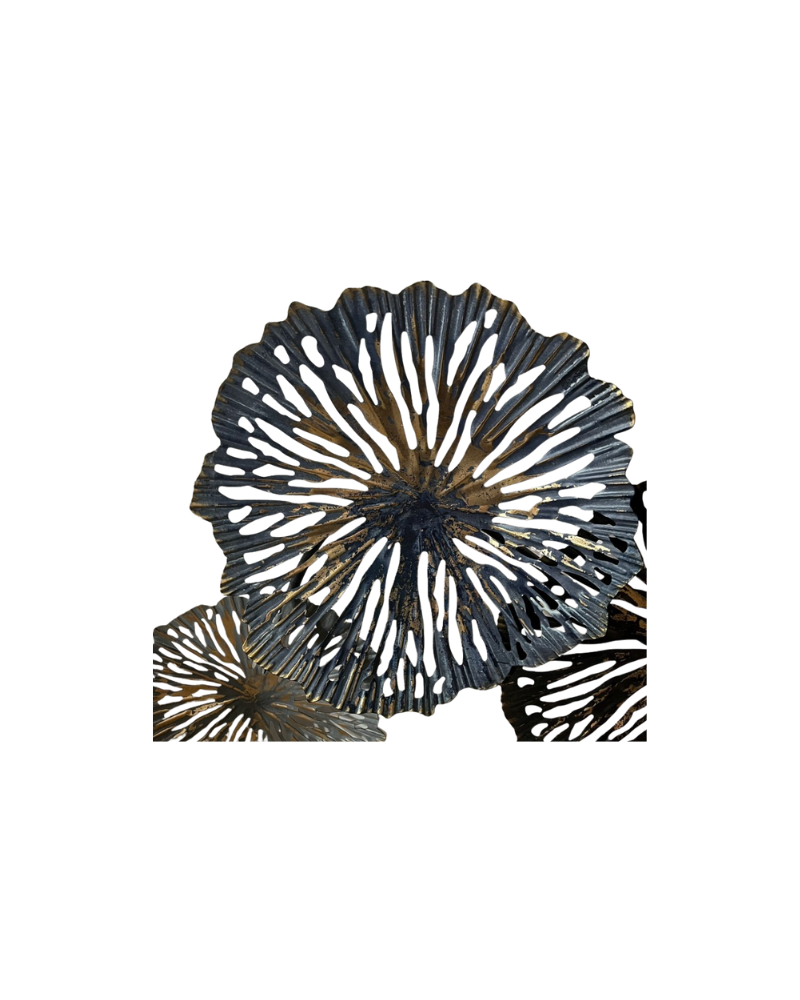 Metal Flower Art - Black