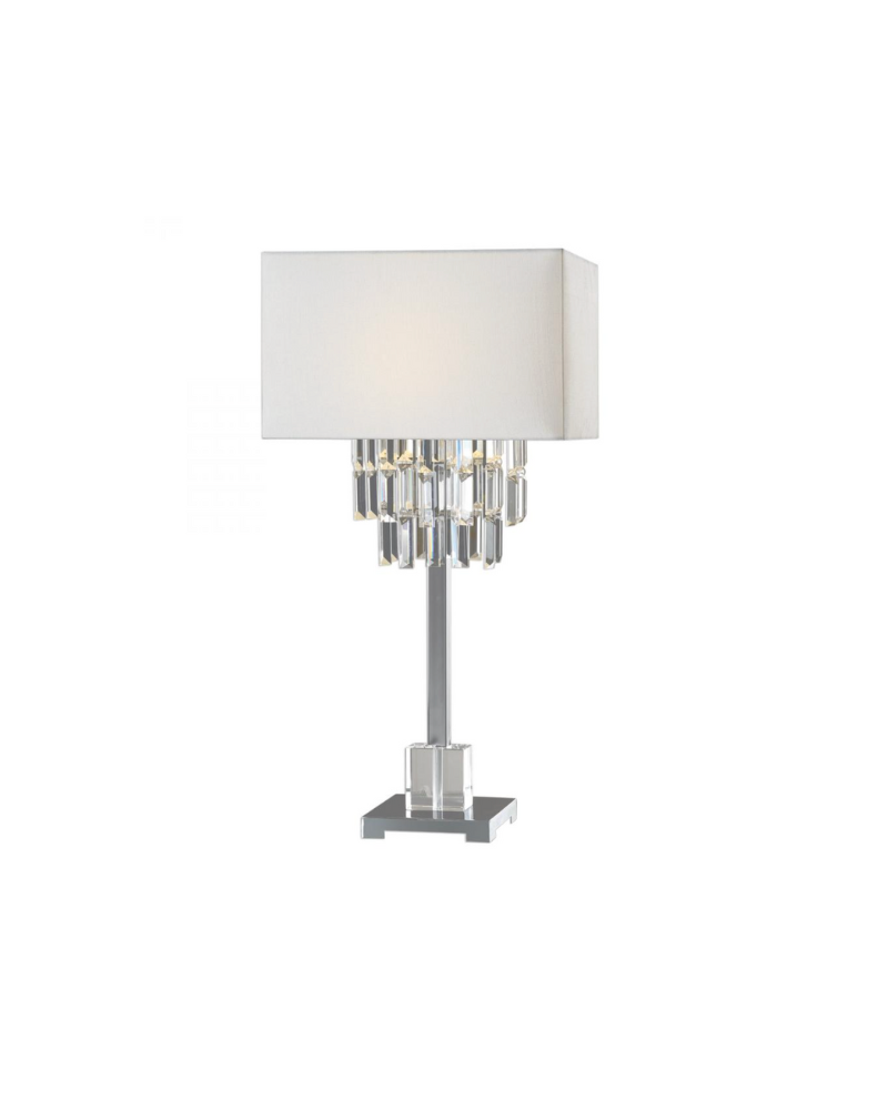Resana Polished Nickel Lamp - Silver
