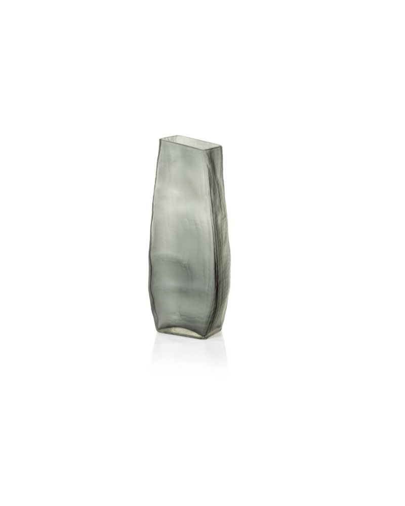 Smokey Rectangle Vase Small - Gray