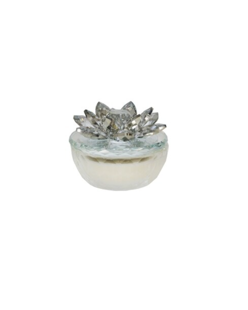 Lotus Box Candle - Silver