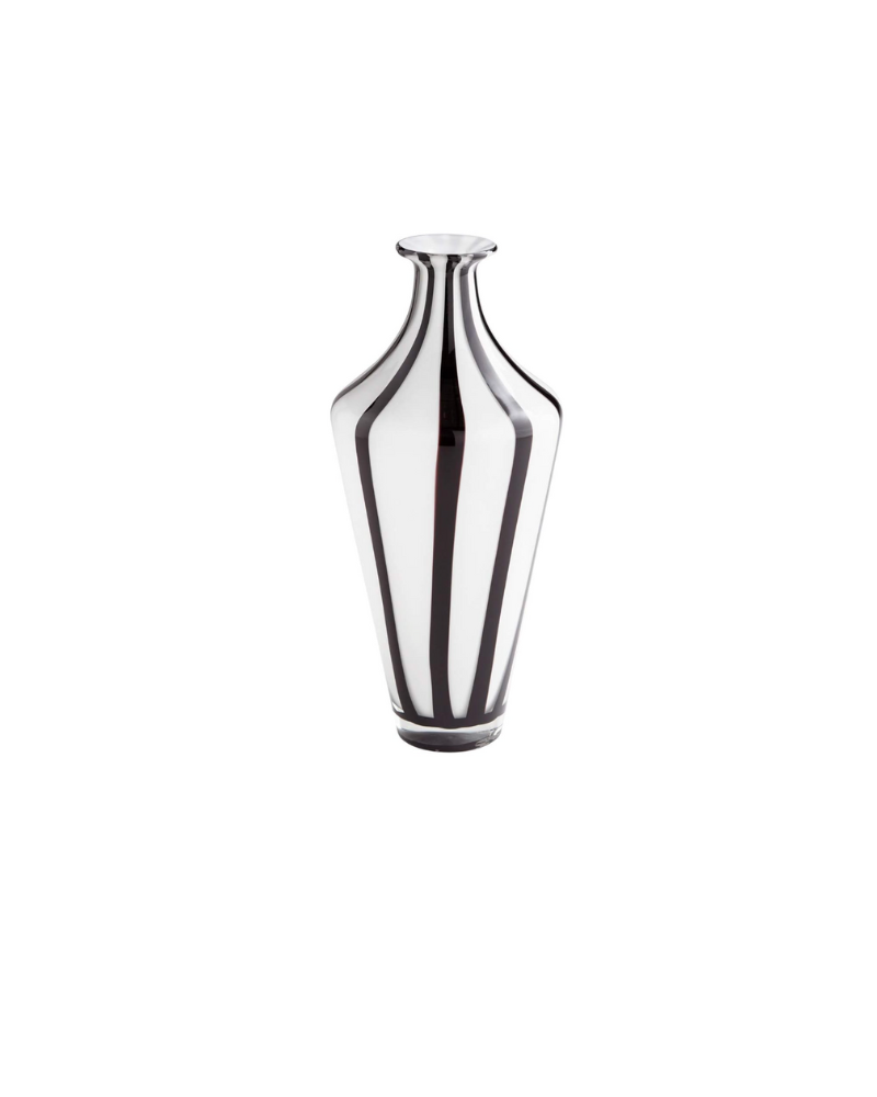 Stripe Vase - Black and White