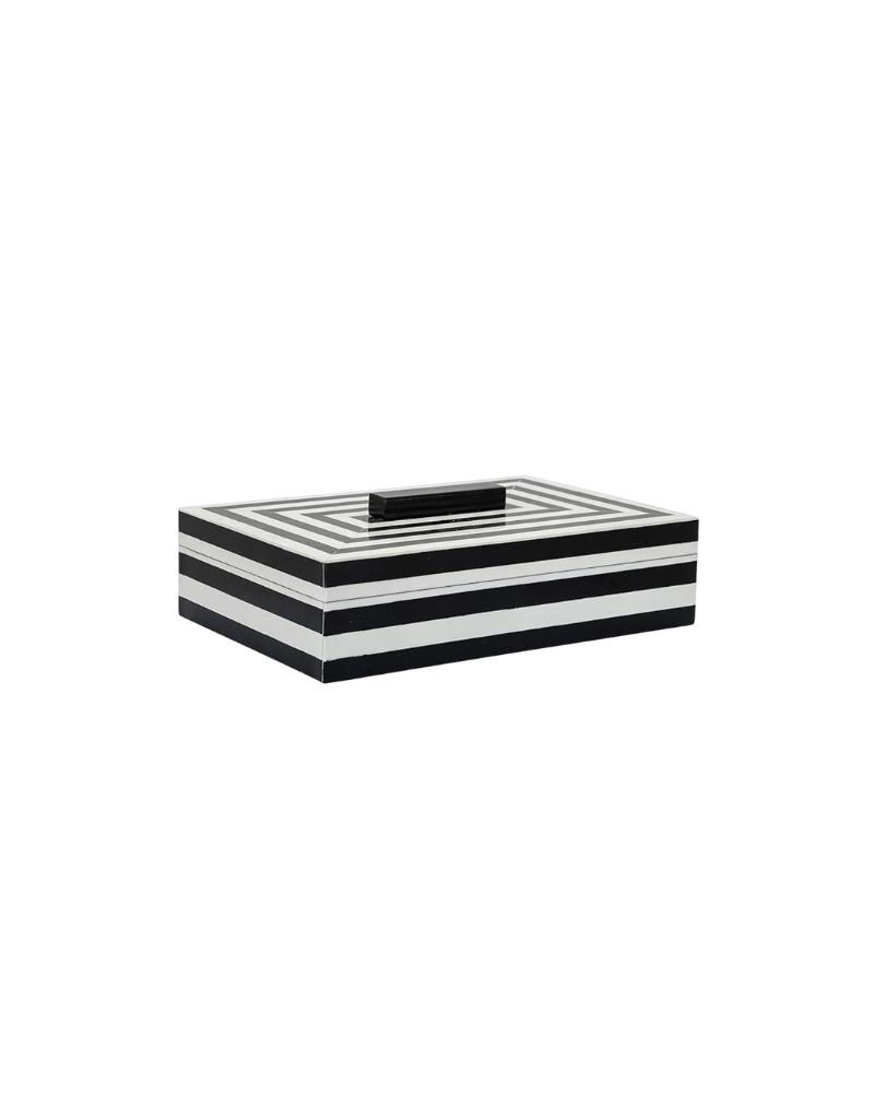 Stripe Box - Black and White
