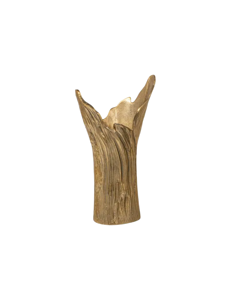 Fluted Gold Vase - Gold