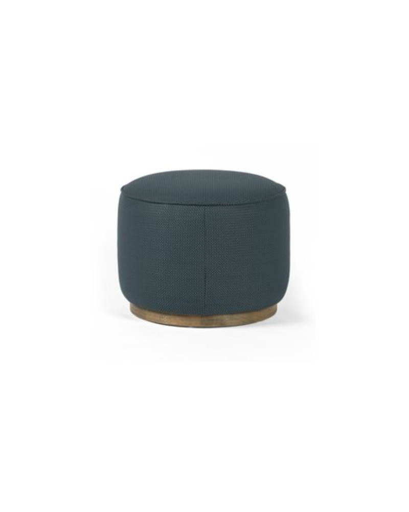Hair Hide Ottoman - Black