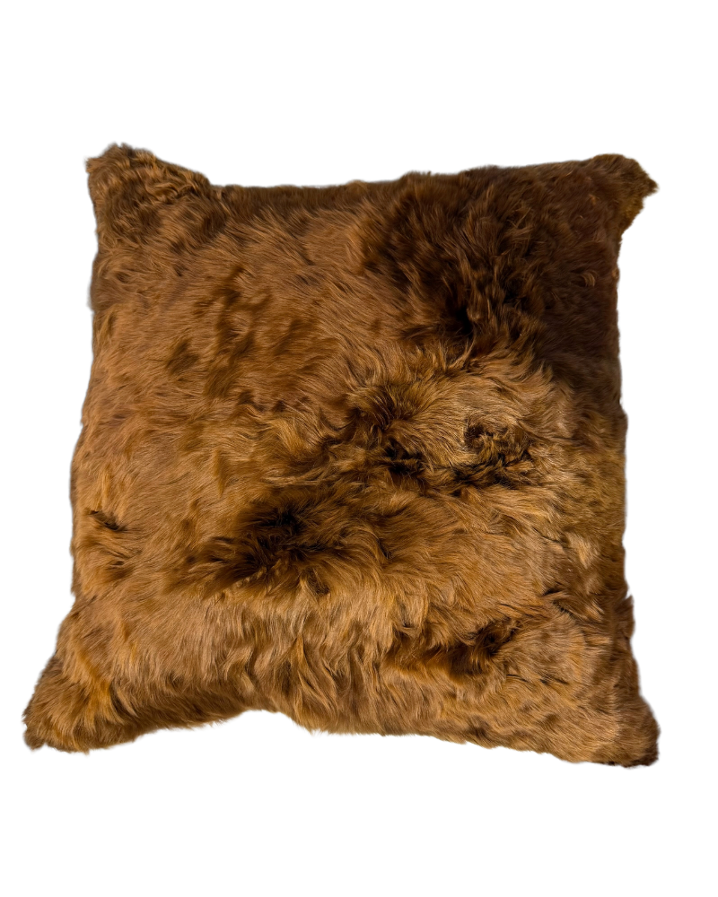 20x20 Copper Alpaca Fur Pillows