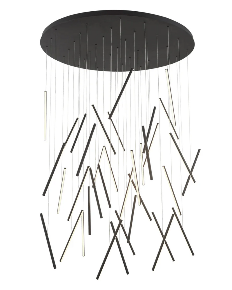 Chute 50-in Multi Pendant - Black
