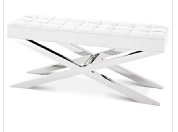 X Bench - White/Silver