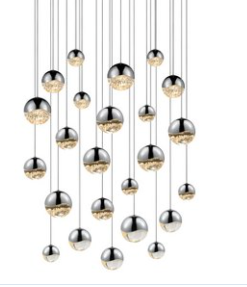 Grapes LED Chandelier - Silver