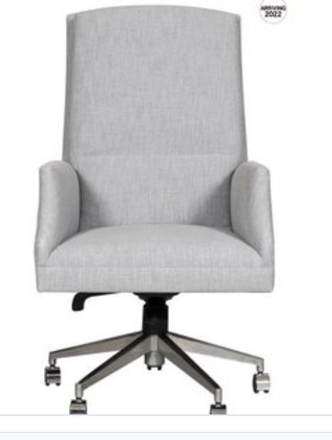 Showroom Desk Chair with Arms- Silver