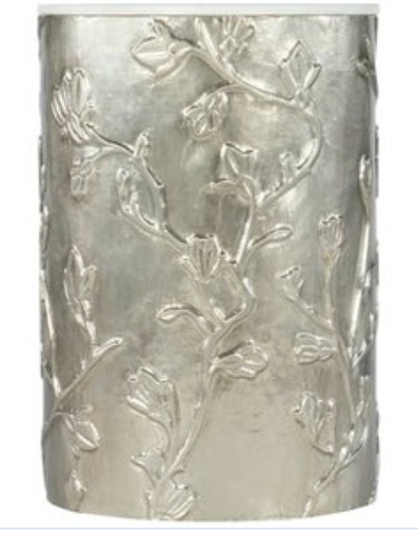 Metallic Floral Side Table - Gold