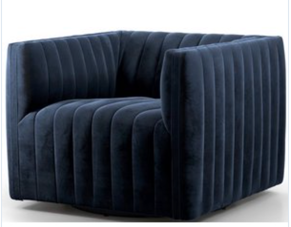 Square Swivel Chair - Navy