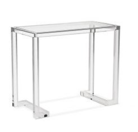 Ava Small Desk/Console - Clear