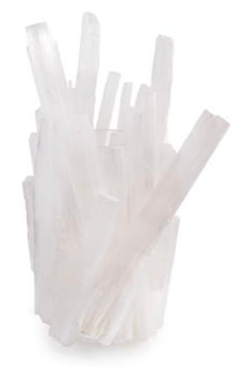 Selenite Satin Spar Vase - White