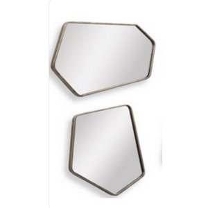 Set of 2 Mirrors - Gold finish