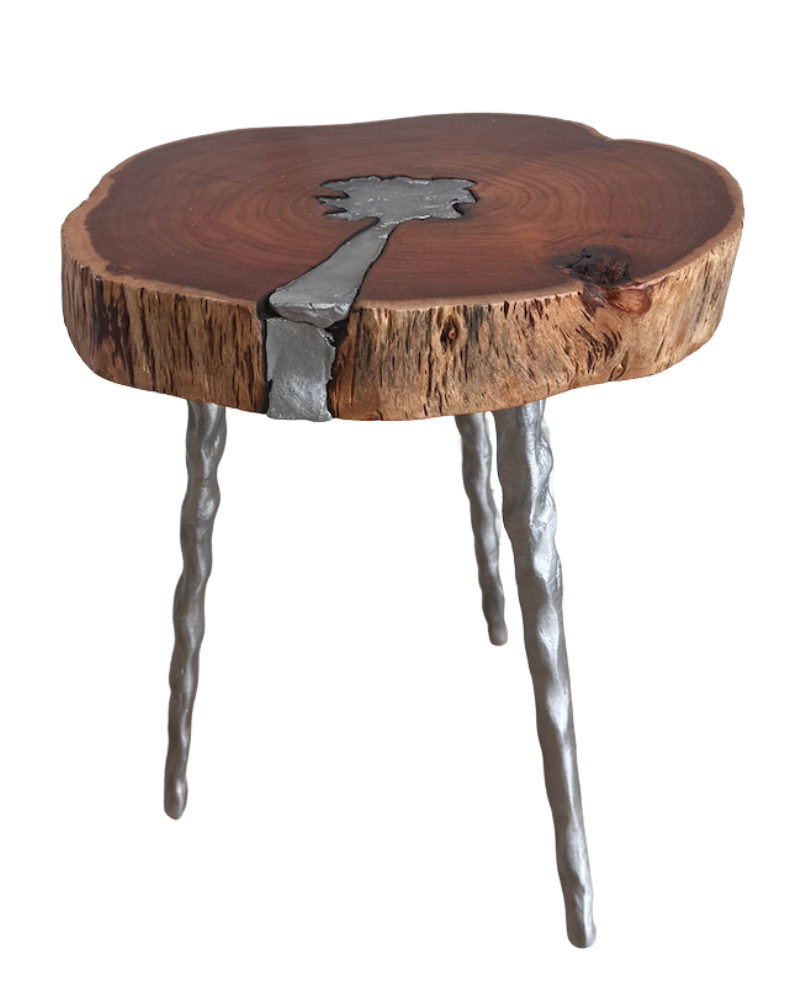 Molten Side Table - Silver