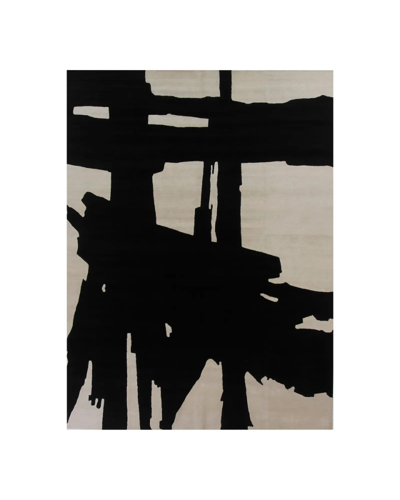 Abstract Expression Rug – Ink Black