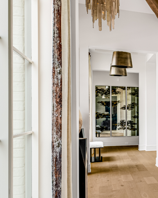 Abstract Cloud Panel Mirror – Set of 4