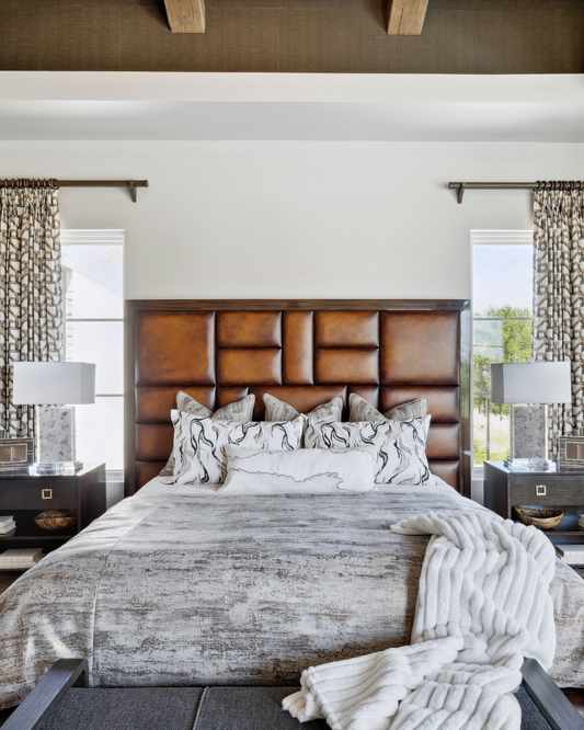 Havana Grid - Leather King Bed