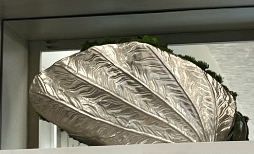 Leaf Container Floral - Silver