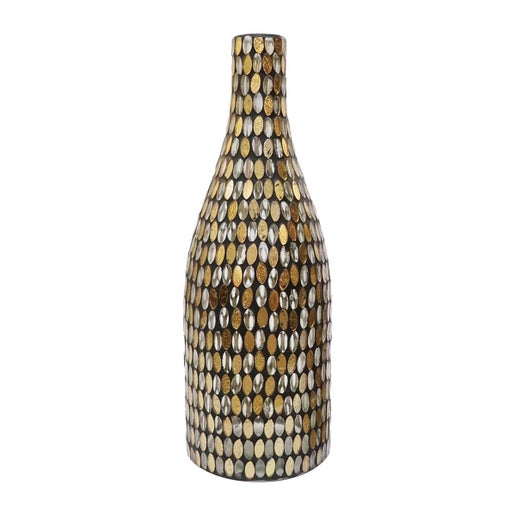 Mosaic Glass Vase - Bronze