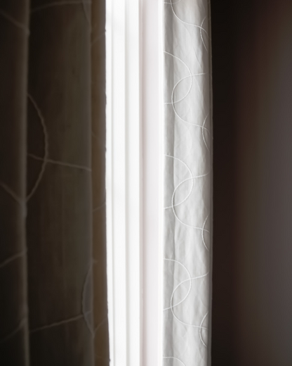 Drapery Panels - Embroidered Ivory