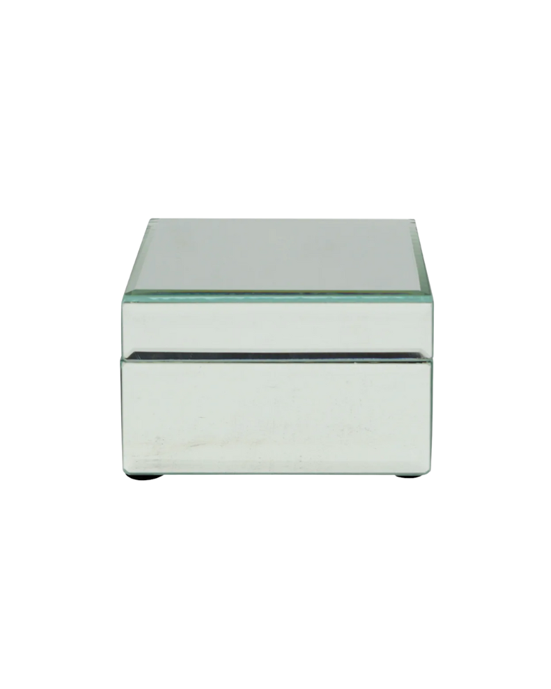 8" Large Mirror Box Riser - Silver