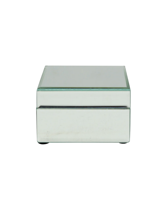 8" Large Mirror Box Riser - Silver