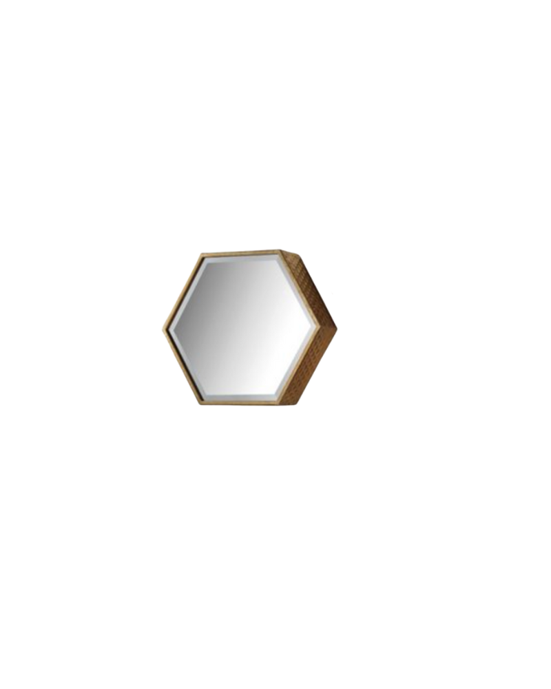 Honey Comb Brass Single Mirror - Small