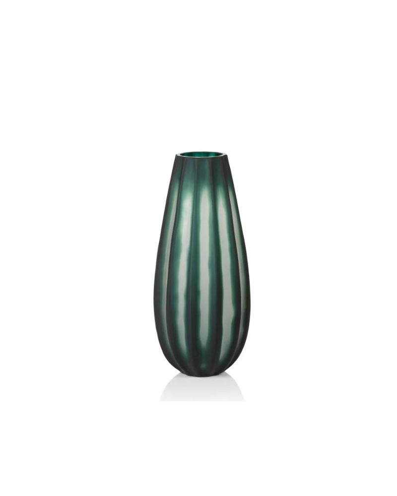 Pessac Hand Made Glass Vase - Green