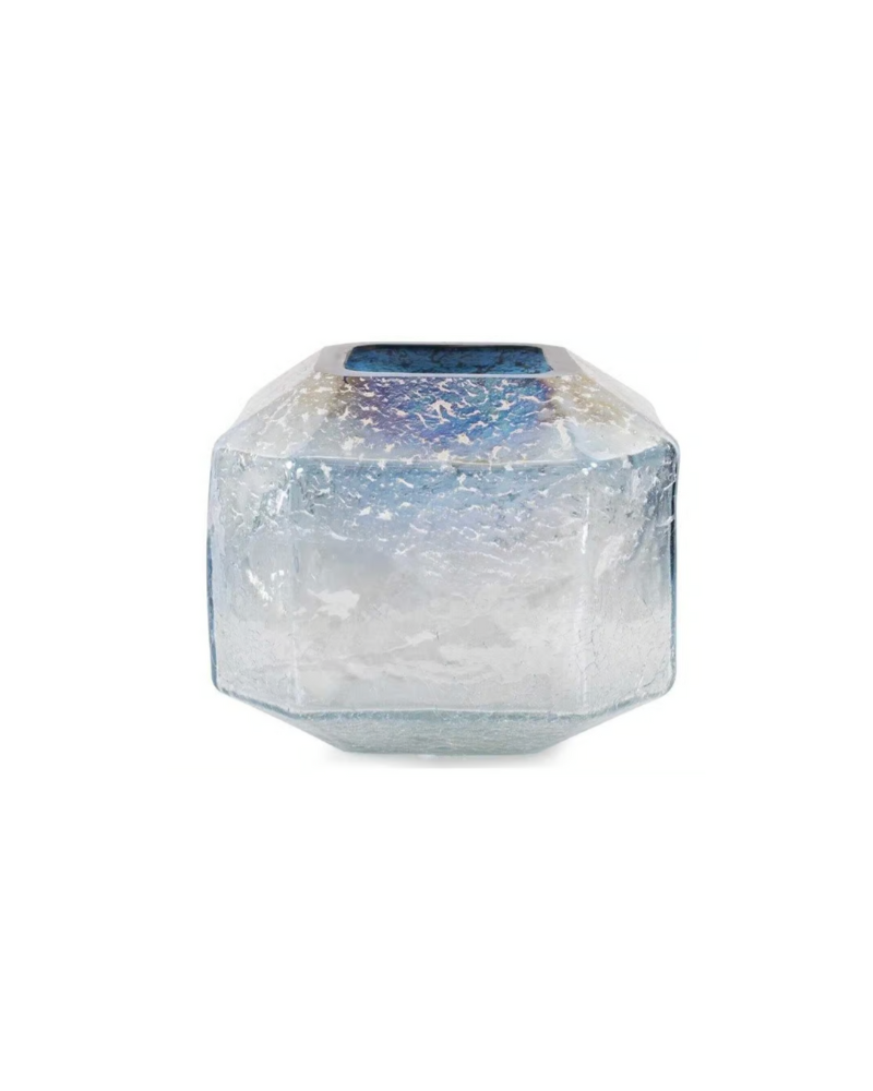 Iridescent Vase -  Blue Silver