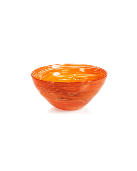 Delphine Glass Bowl Large - Orange