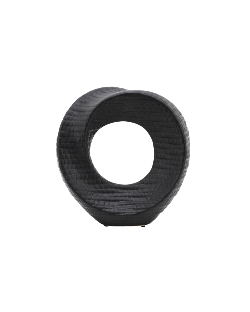 Textured Deco Sculpture - Black