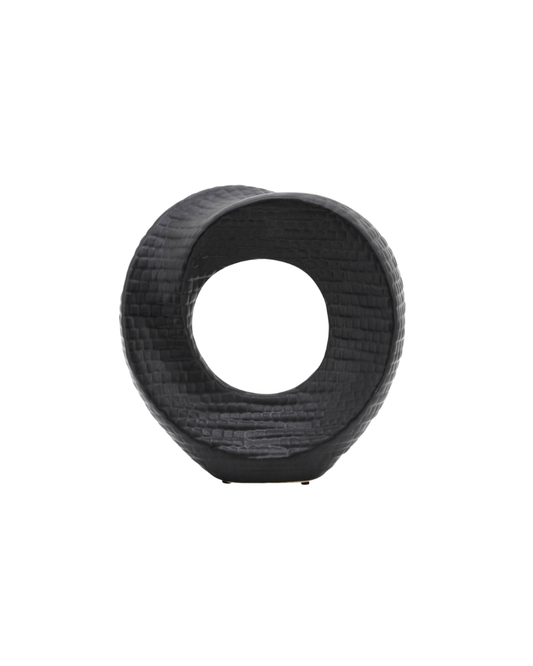 Textured Deco Sculpture - Black
