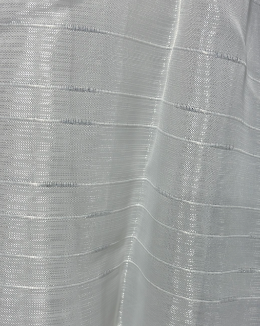 SSI Custom Drapery Panel - Sheer with Silver Embroidery