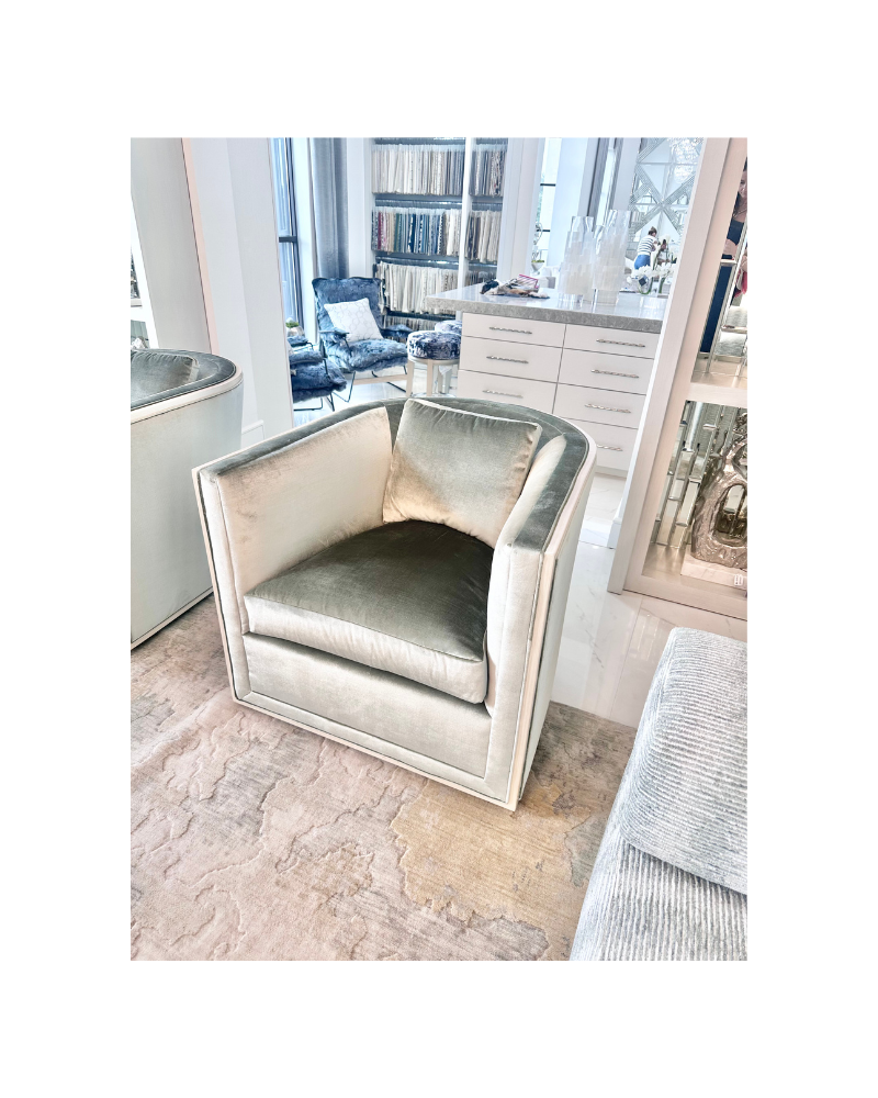 Brett Upholstered Swivel Chair - Sage