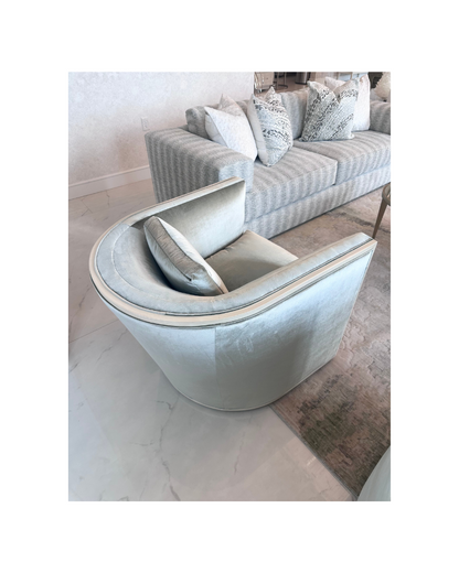 Brett Upholstered Swivel Chair - Sage