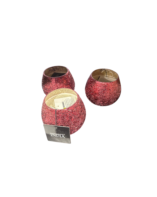 Glitter Candles - Red