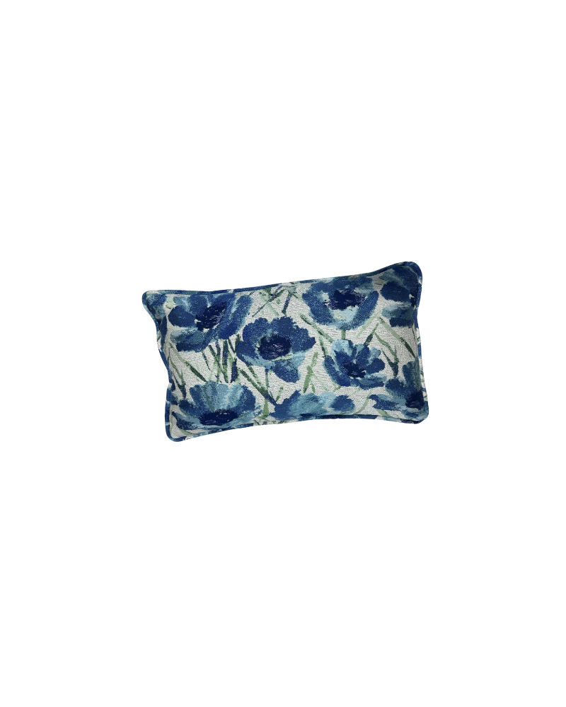 20 X 10 Custom Lumbar Pillow - Blue Floral