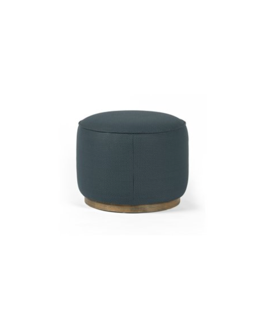 Hair Hide Ottoman - Black