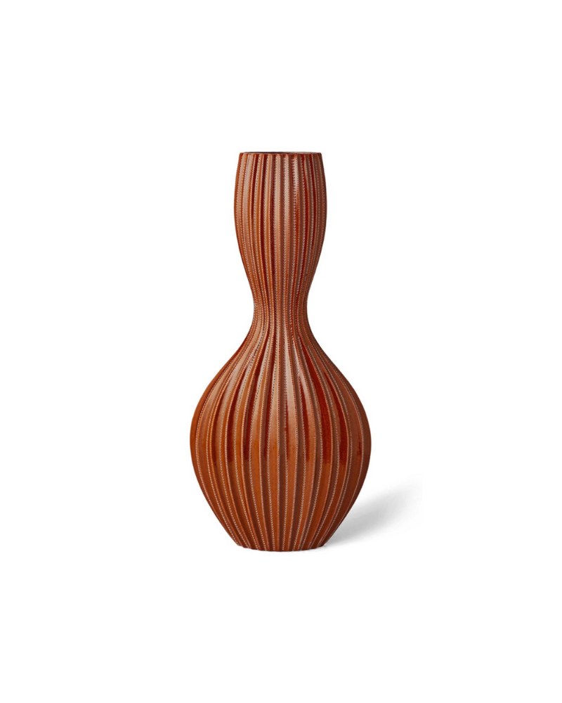 Sun Ray Vase Tall - Orange