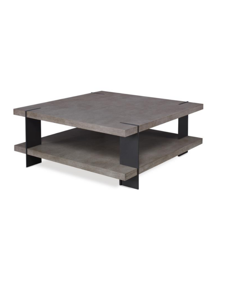 Drake Cocktail Table Square  - Brown and Black
