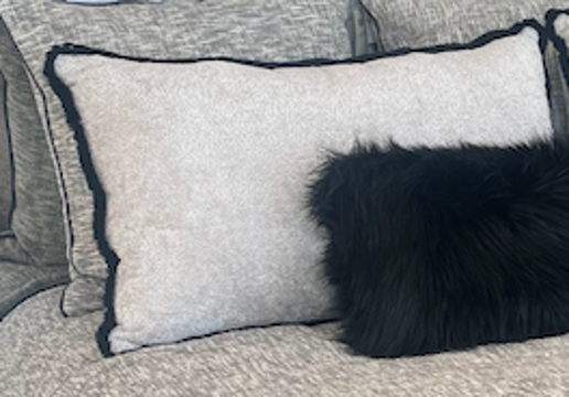 SSI 35x22 King Sham with Velvet Cording - Beige