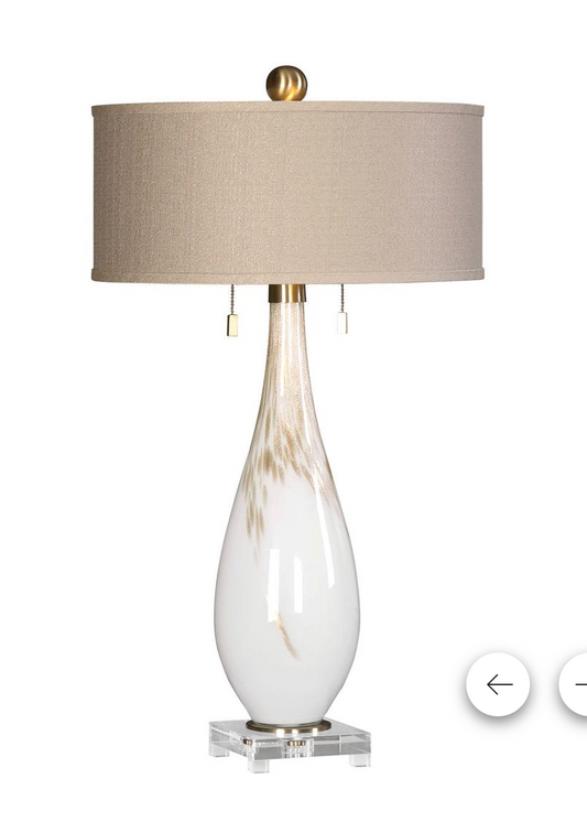 Cash and Carry Lamp - White and Gold