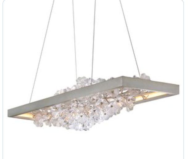 Jasmine LED Chandelier Rectangle - Gold