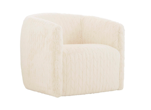 Aline Swivel Chair - Ivory