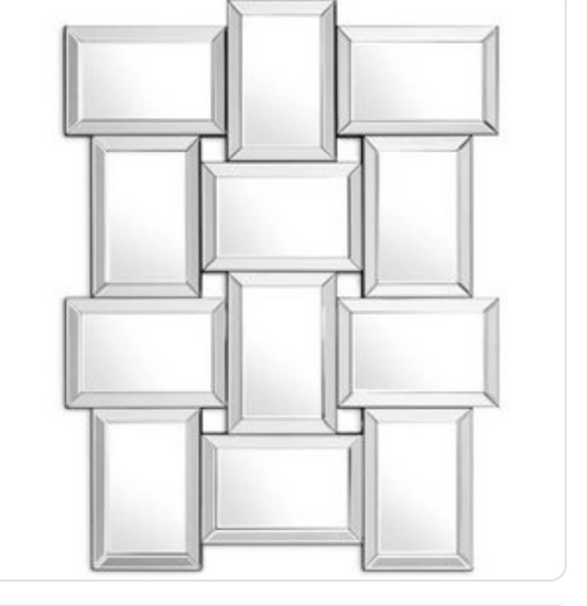 Sqaures Mirror - Silver