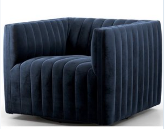 Square Swivel Chair - Navy