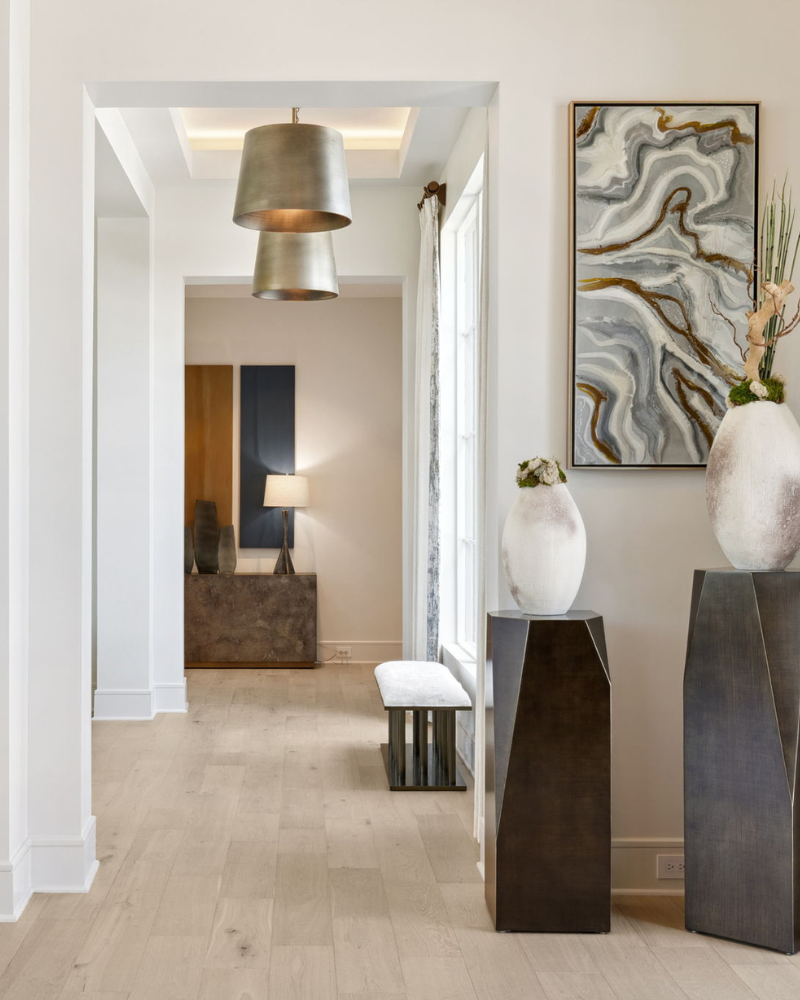 Textured Panel Art by Kelly Gowan - Blue and Brown, Set of 3