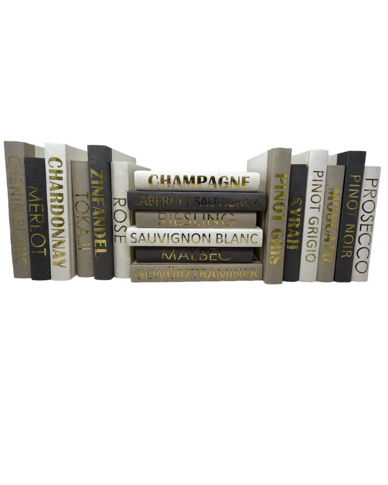 Decorative Wine Book - Off White